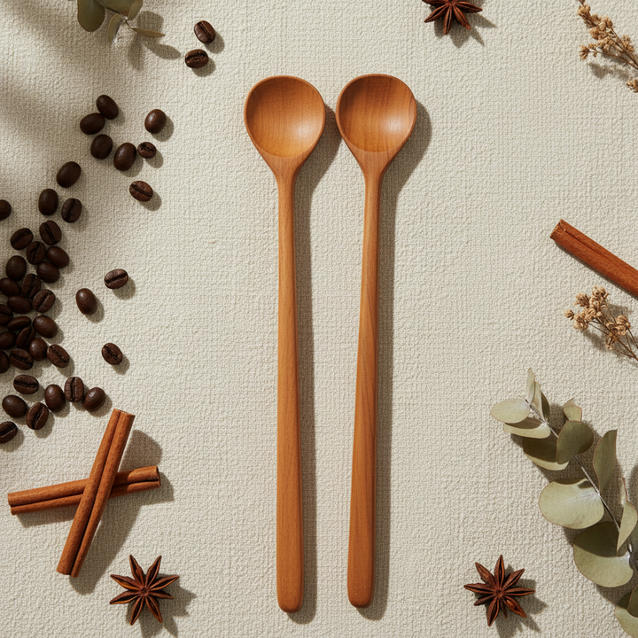 TEAK LONG HANDLE SPOON