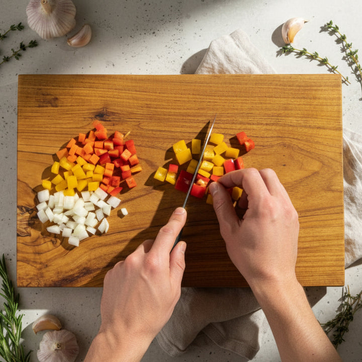 TEAK CUTTING BOARD L