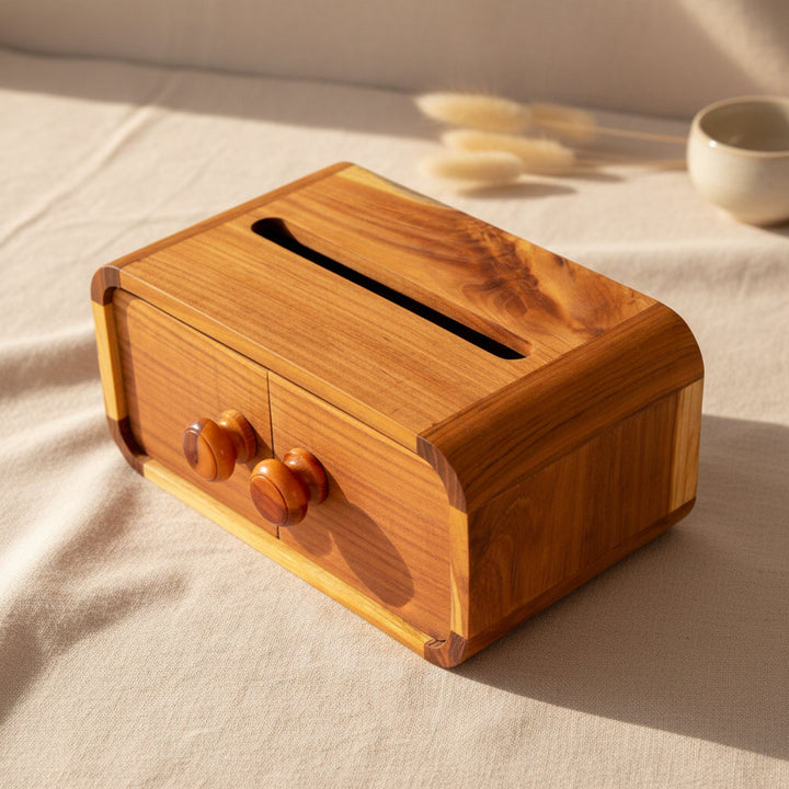 TEAK TISSUE HOLDER