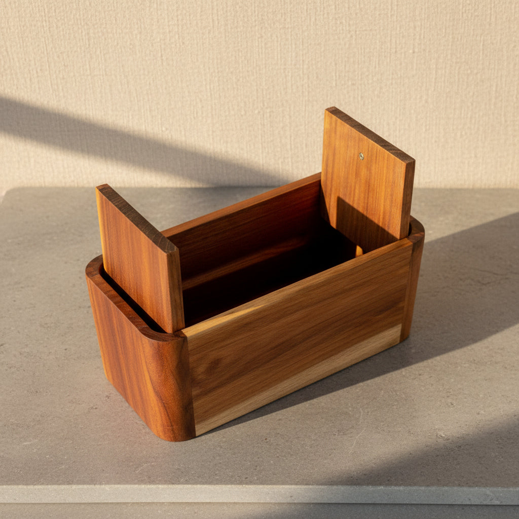 TEAK TISSUE HOLDER