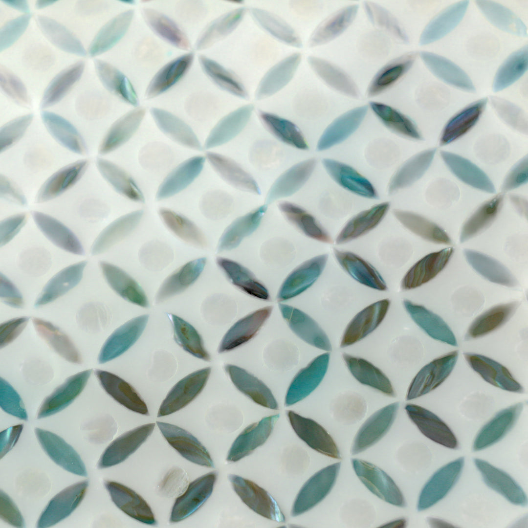 BLUE DIAMOND SQUARE SEASHELL TRAY