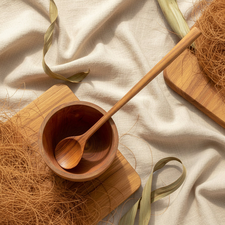 TEAK LONG HANDLE SPOON