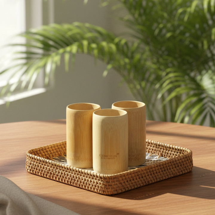 BLUE RAINDROP SQUARE SEASHELL TRAY