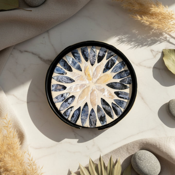 6 PC SEASHELL COASTER SET