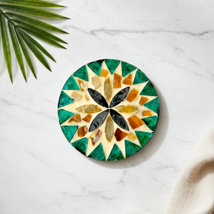 6 PC SEASHELL COASTER SET