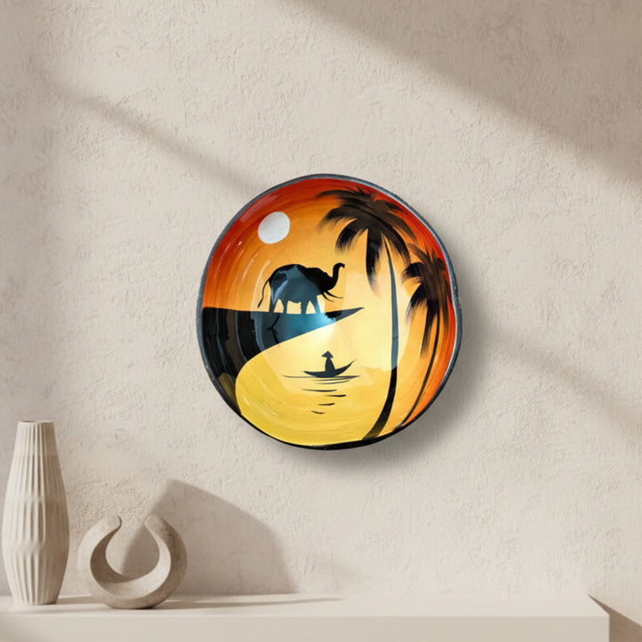 ELEPHANT FAMILY ART BOWL