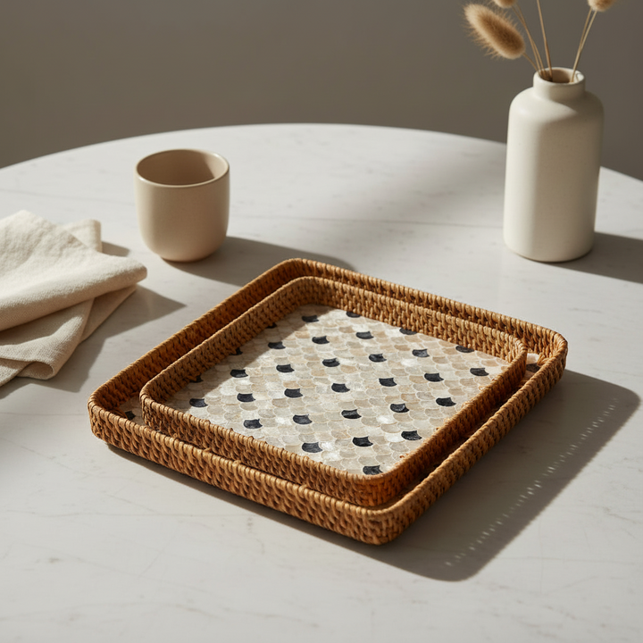 SCALES SQUARE SEASHELL TRAY