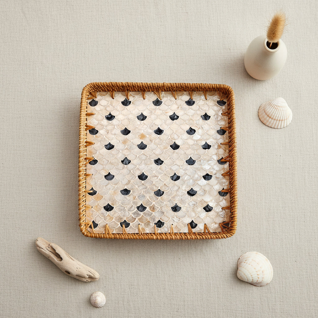 SCALES SQUARE SEASHELL TRAY
