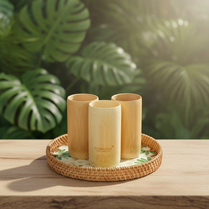 GREEN FLORAL ROUND SEASHELL TRAY