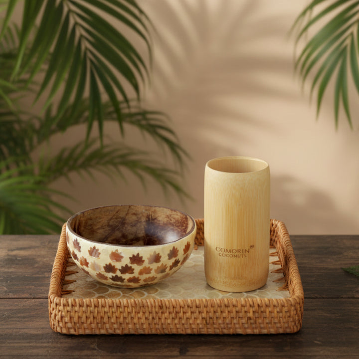 GOLD SCALES SQUARE SEASHELL TRAY