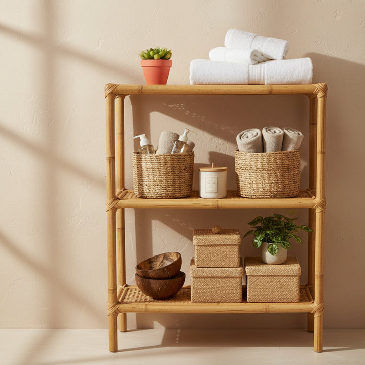RATTAN WALL HANGING SHELF