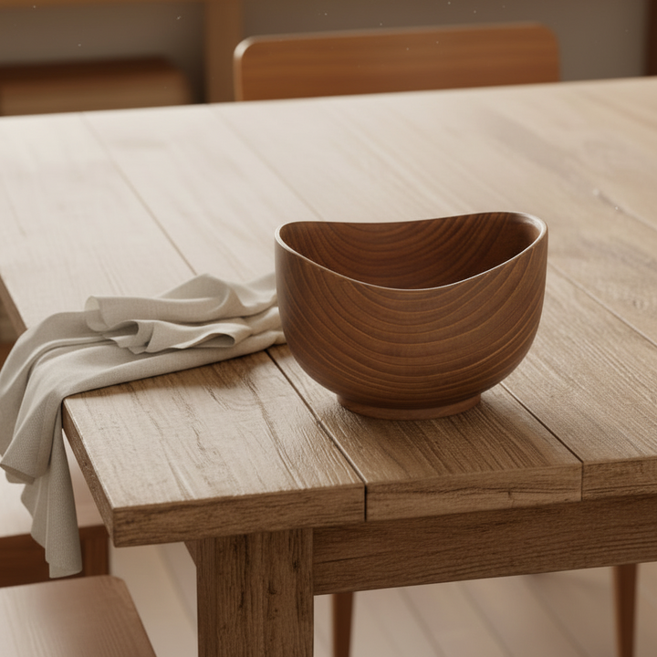TEAK BOWL WAVY