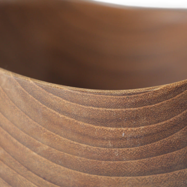 Teak Bowl Wavy