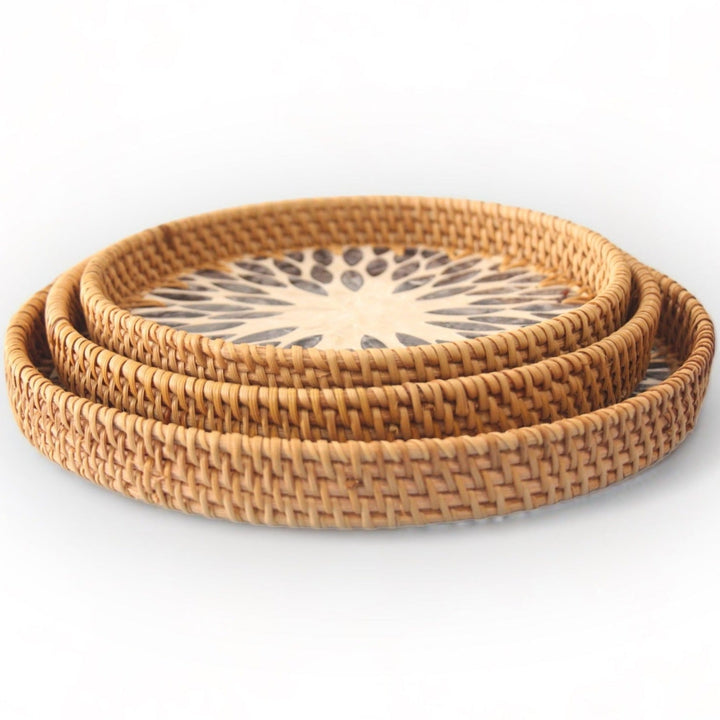 Set of 3 Seashell Serving Tray