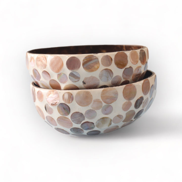 Polka Dots Seashell Coconut Bowl (500ml)