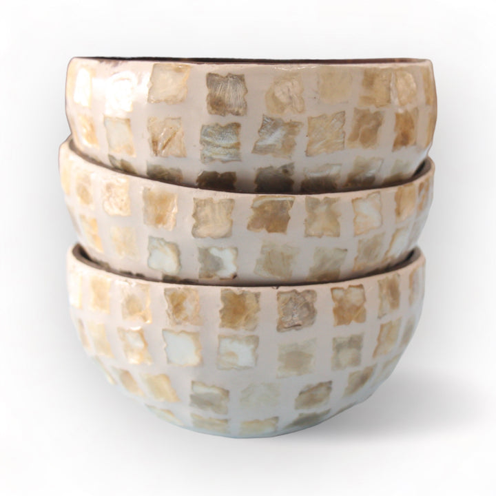Golden Square Seashell Coconut Bowl (500ml)