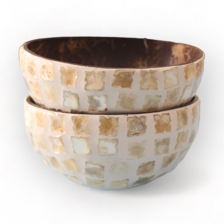 Golden Square Seashell Coconut Bowl (500ml)