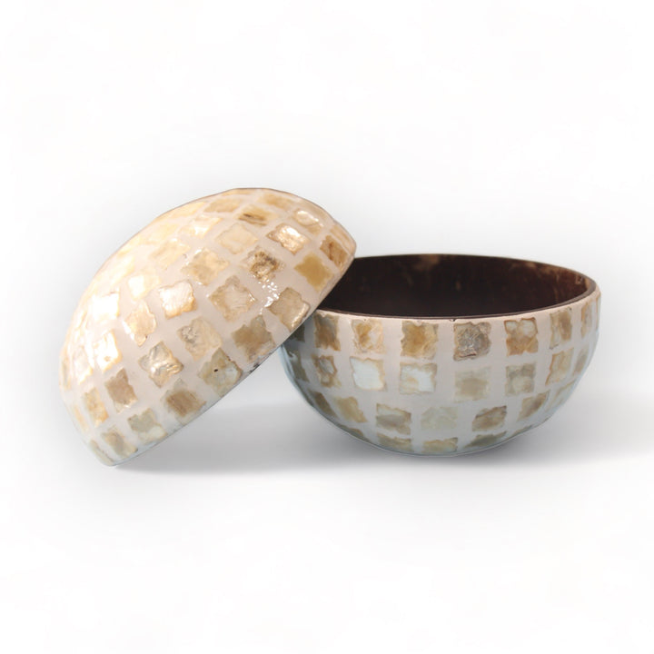Golden Square Seashell Coconut Bowl (500ml)