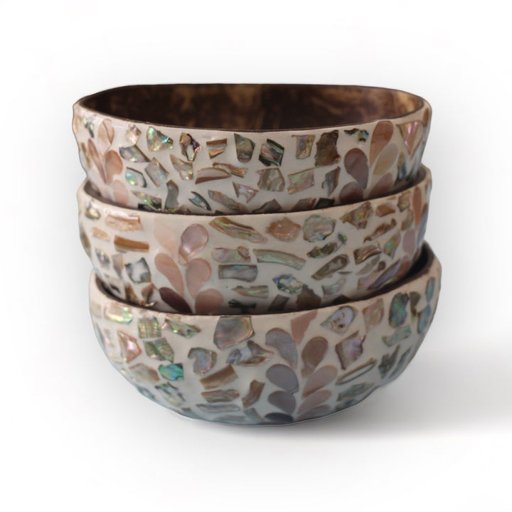 Random Floral Seashell Coconut Bowl (500ml)