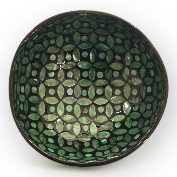 Traditional Green Seashell Coconut Bowl (500ml)