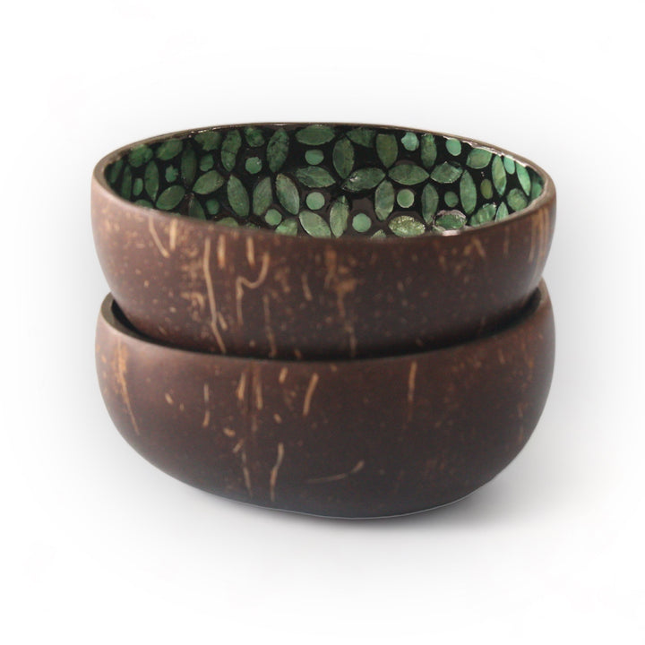 Traditional Green Seashell Coconut Bowl (500ml)