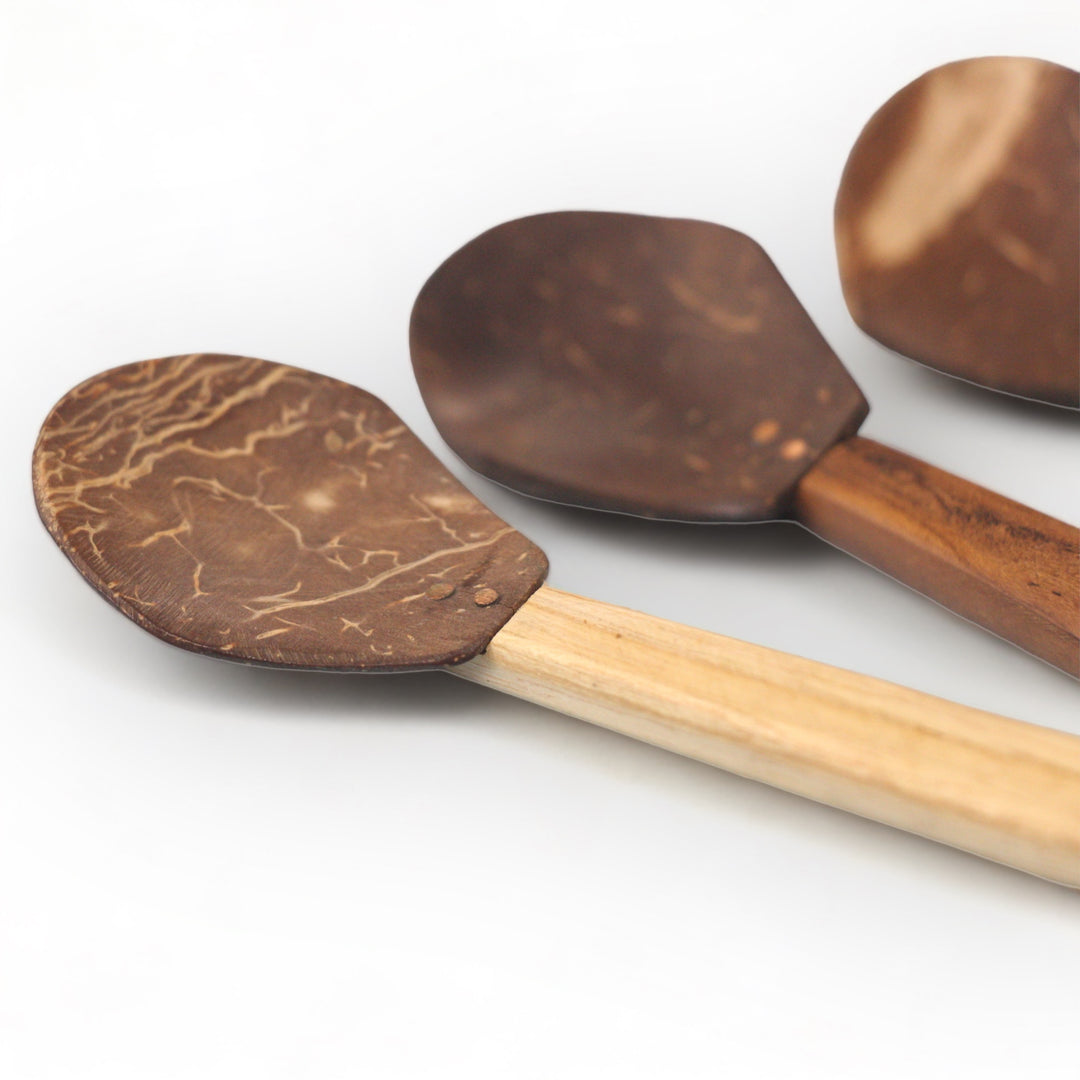 Set of 5 Coconut Shell Tea Spoons