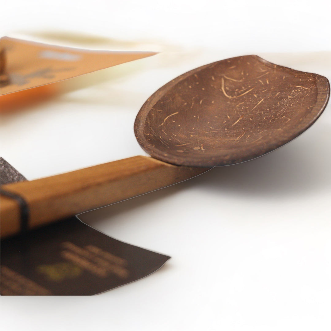 Small Serving Coconut Shell Ladle With Mahogany Wood Handle