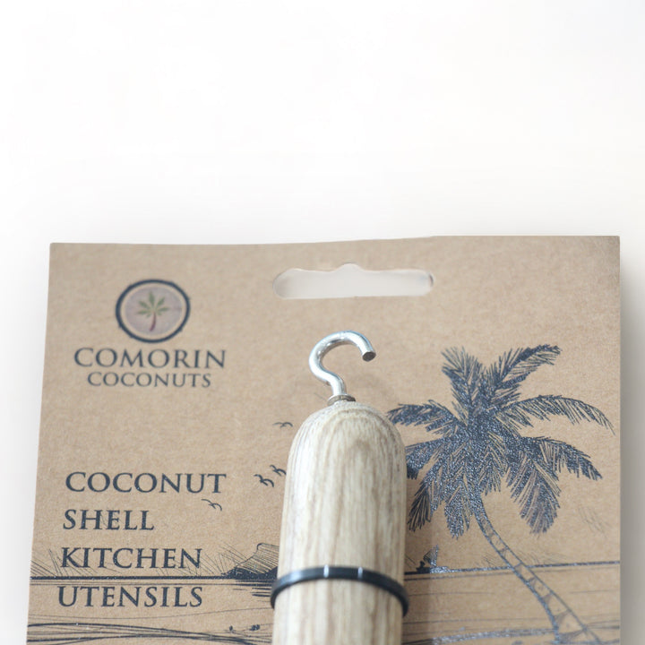 Coconut Shell Cooking Ladle With Stainless Steel Handle