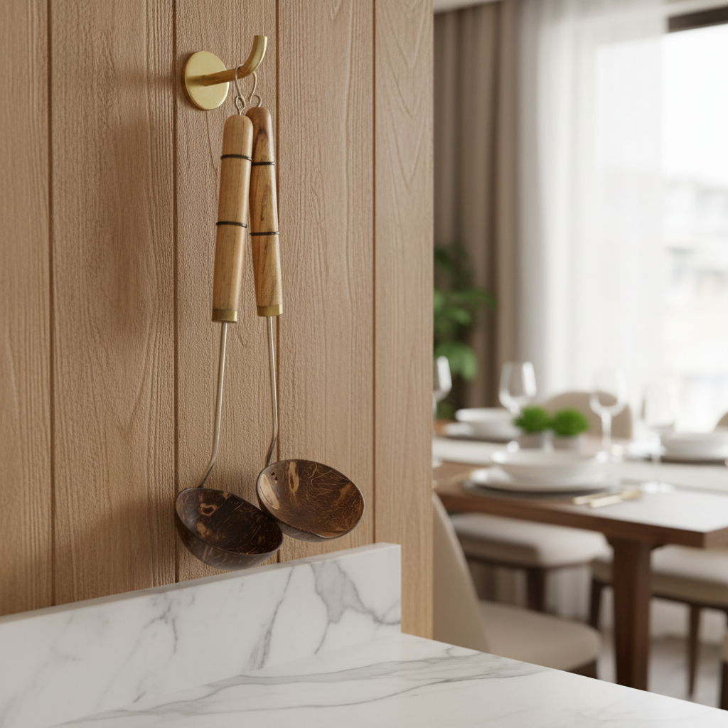 LARGE STEEL HANDLE LADLE