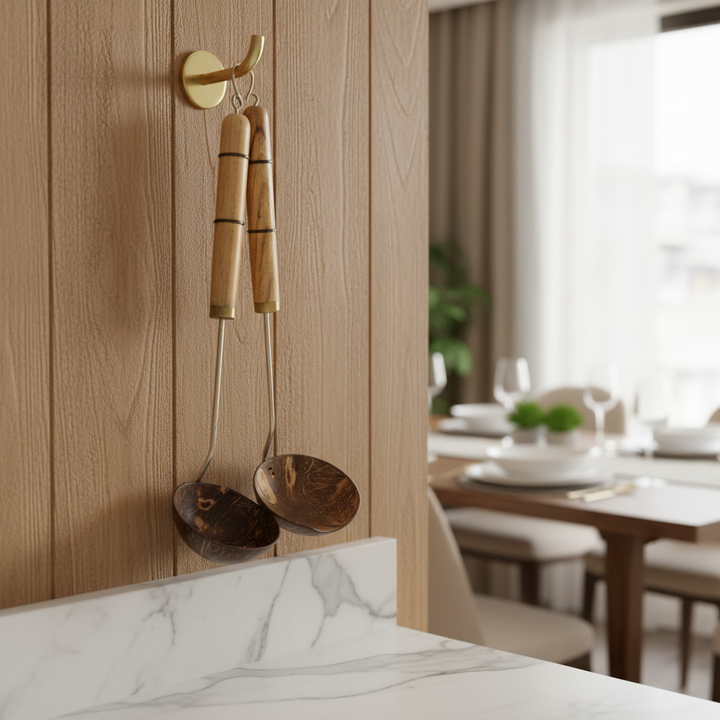 LARGE STEEL HANDLE LADLE