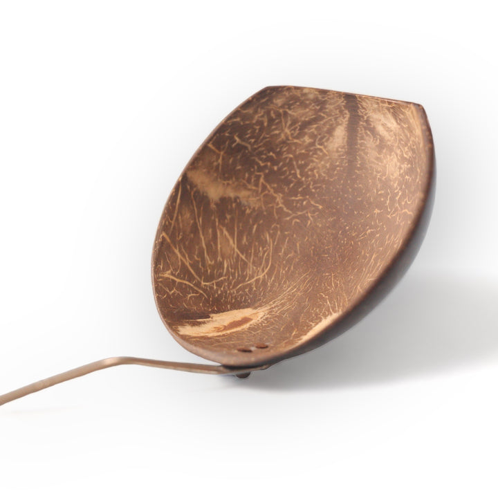 Coconut Shell Cooking Ladle With Stainless Steel Handle