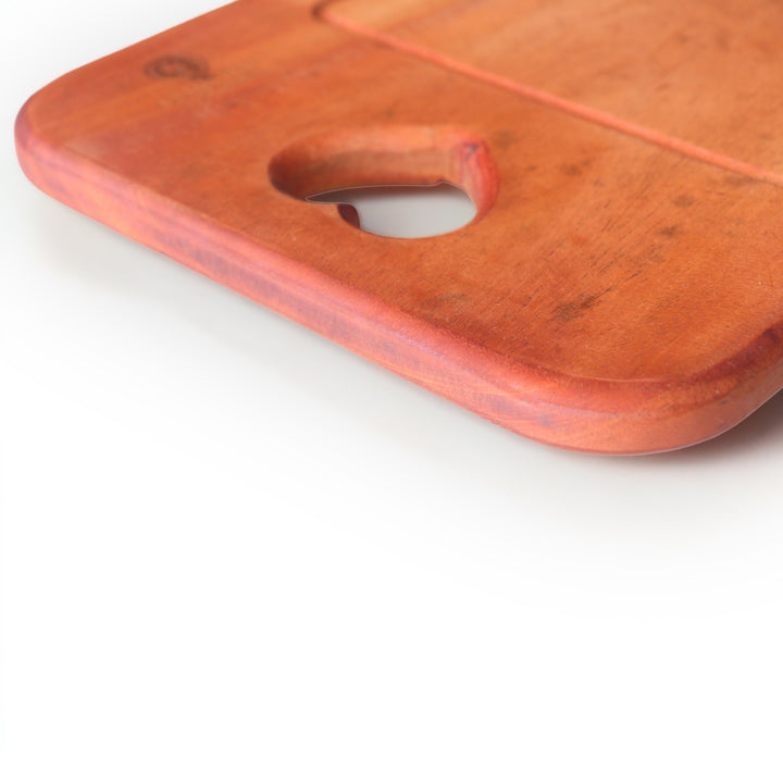 Mahogany Wood Cutting Board with Heart Handle