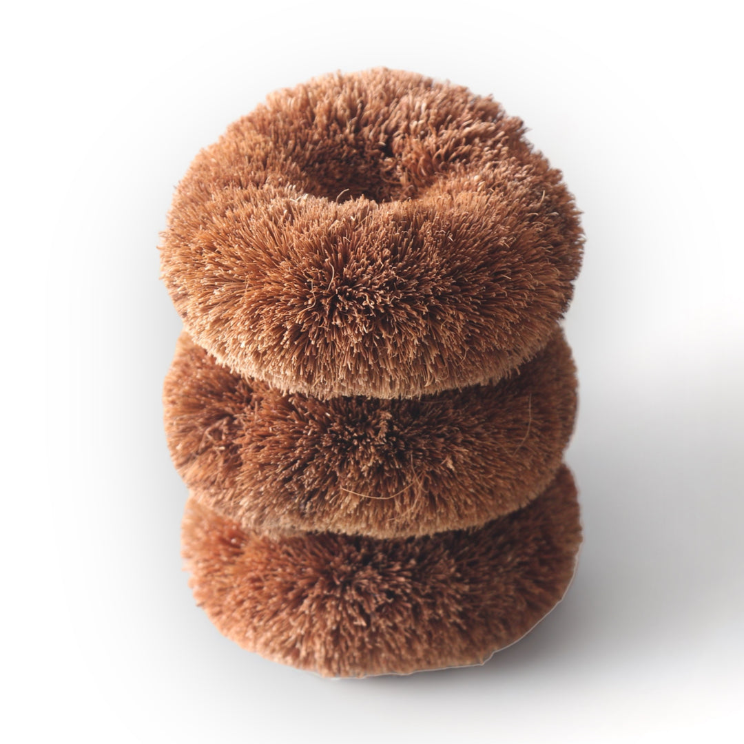 Set of 3 Coconut Husk Dish Washing Scrub