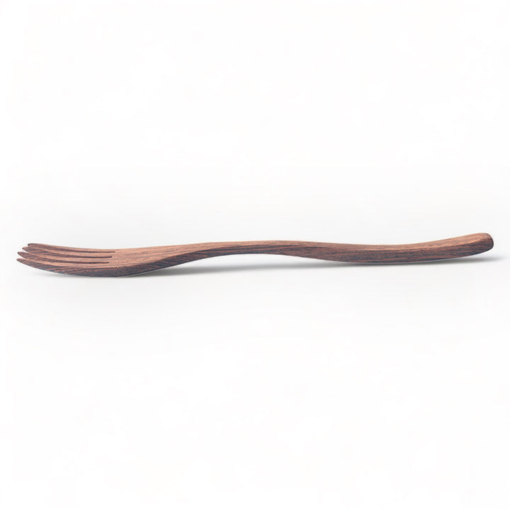 Set of 5 Ebony Wood Spoon & Fork