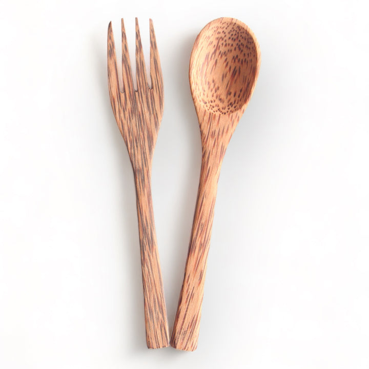Set of 5 Coconut Wood Spoon & Fork
