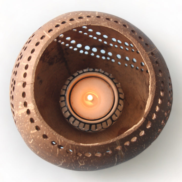 2-Set Double Toned Punchout Tea Light Candle Holders