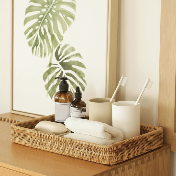 SET OF 3 RATTAN ORGANIZER