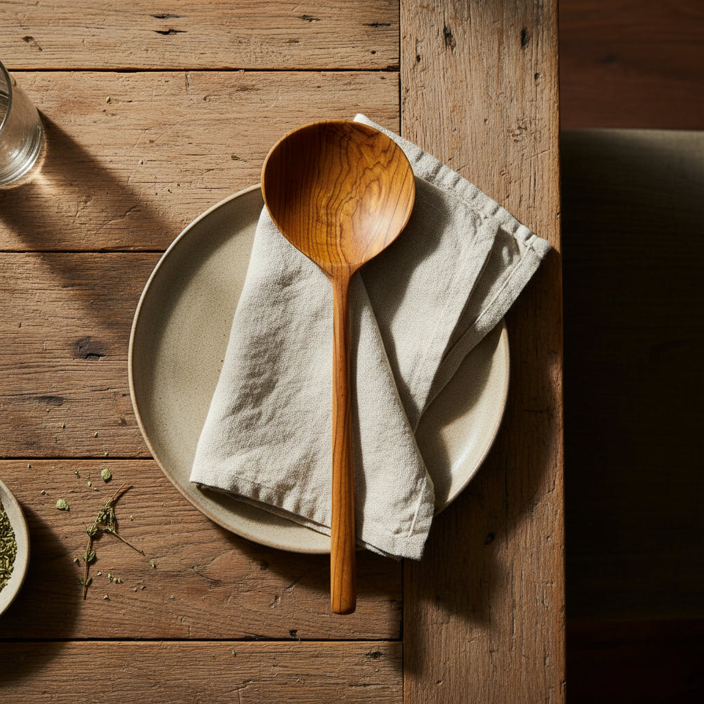 TEAK SERVING LADLE