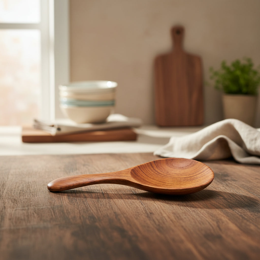 TEAK RICE SPOON