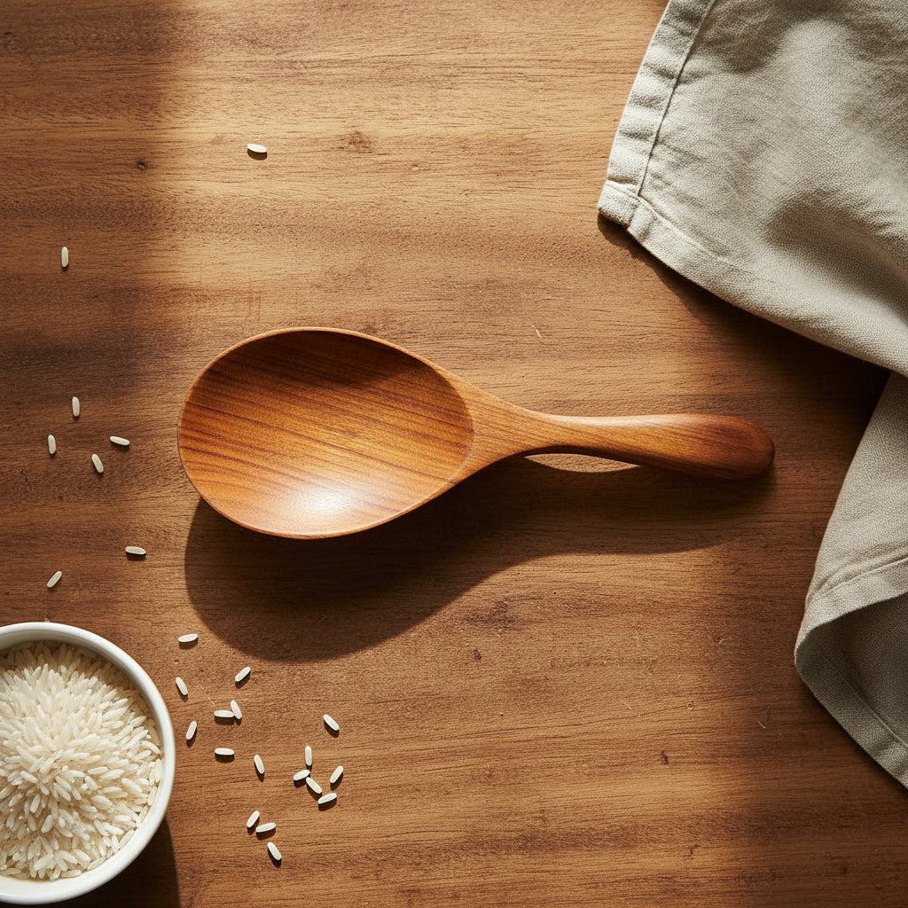 TEAK RICE SPOON