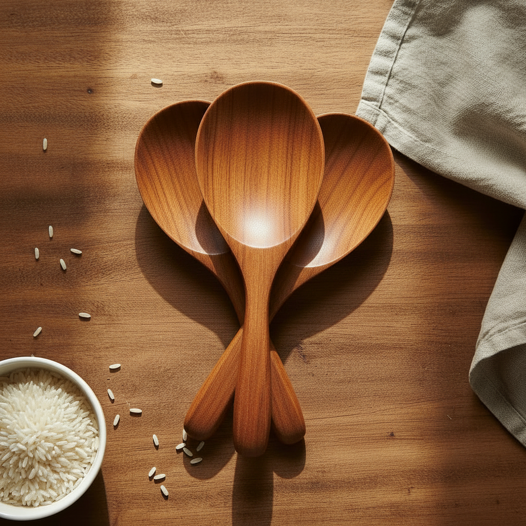 TEAK RICE SPOON