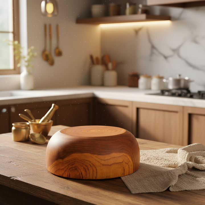 TEAK CHAPATI BOWL