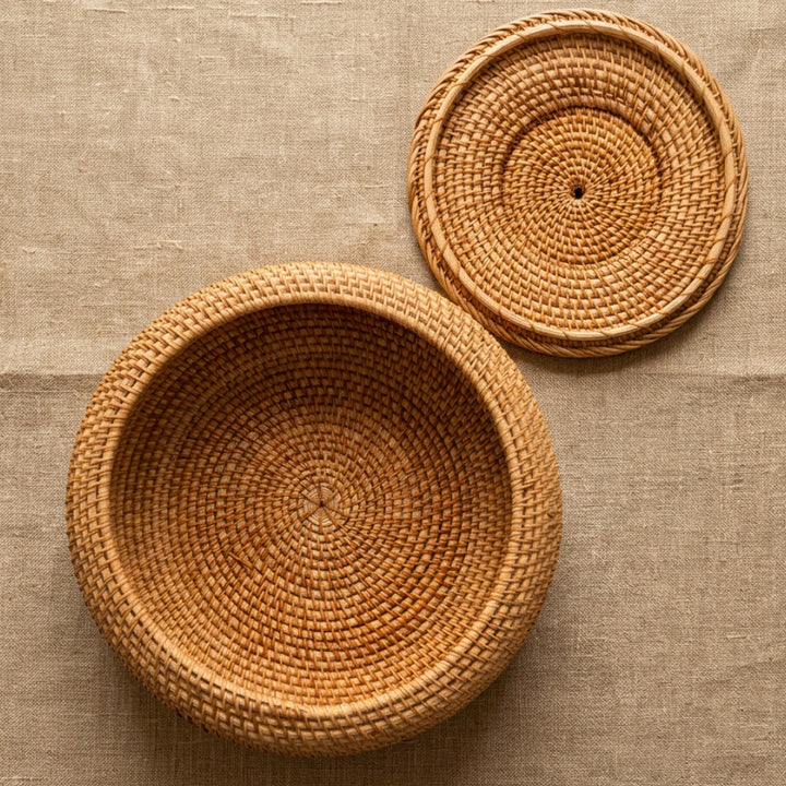 RATTAN STORAGE BASKET
