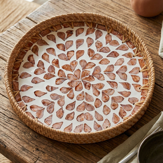 ROSE PETAL SEASHELL TRAY