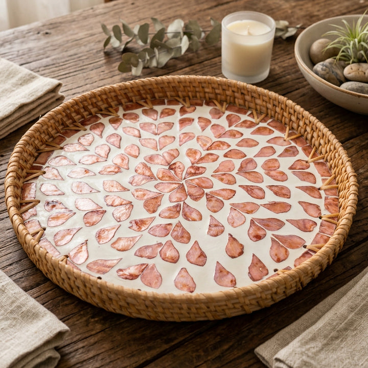 ROSE PETAL SEASHELL TRAY