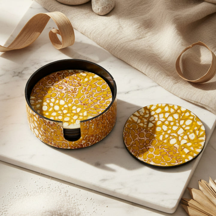 6 PC SEASHELL COASTER SET