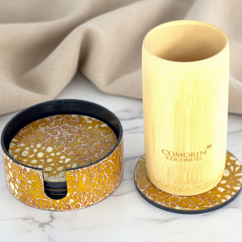 6 PC SEASHELL COASTER SET