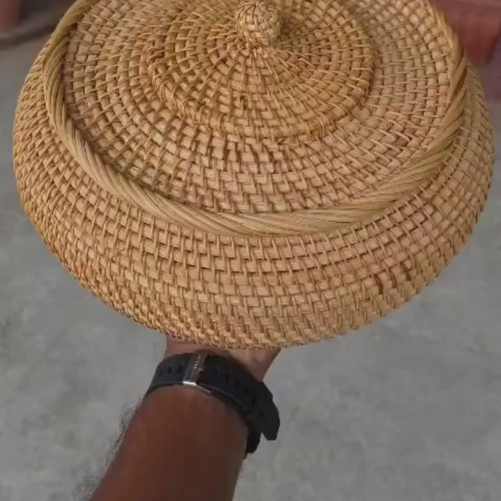 RATTAN STORAGE BASKET