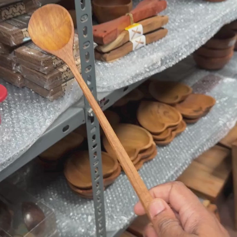 TEAK LONG HANDLE SPOON